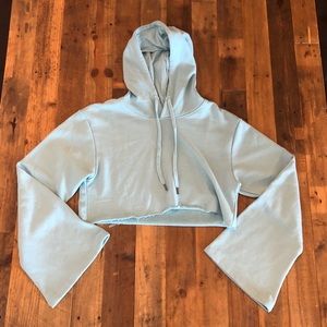 Blue Cropped Hoodie